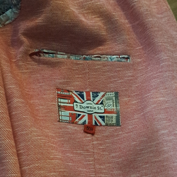 7 Downie St. Stylish Men's Coral Knit Blazer - Picture 4 of 5